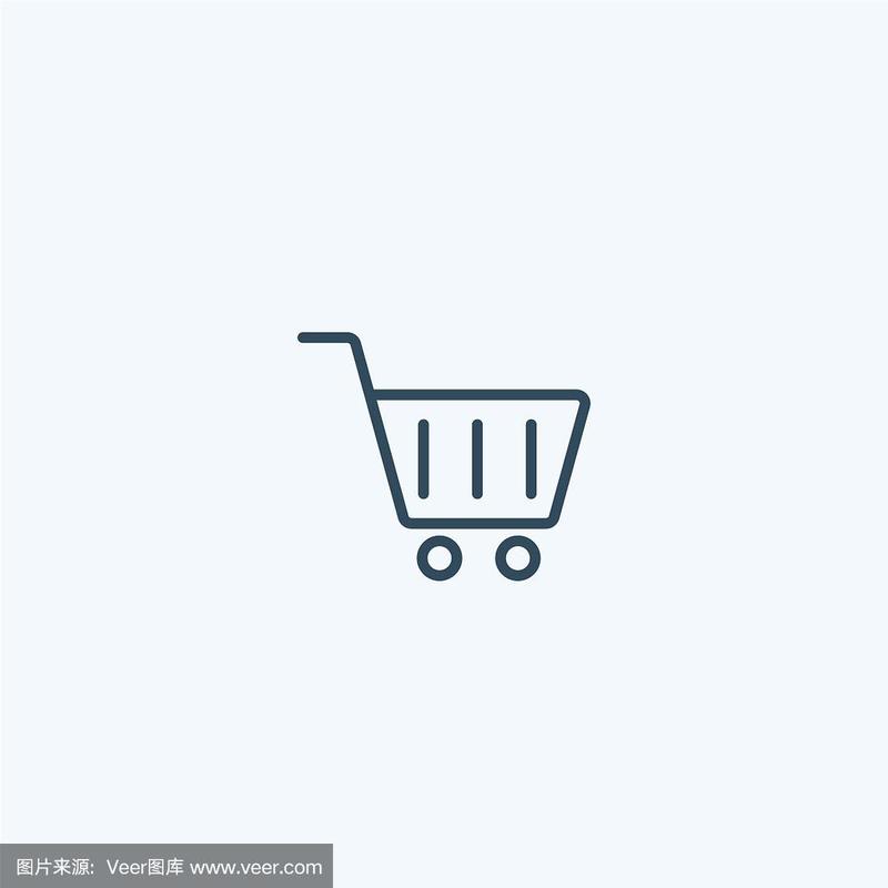 购物车图标.销售,购买,商店,市场,篮子,商业向量标志