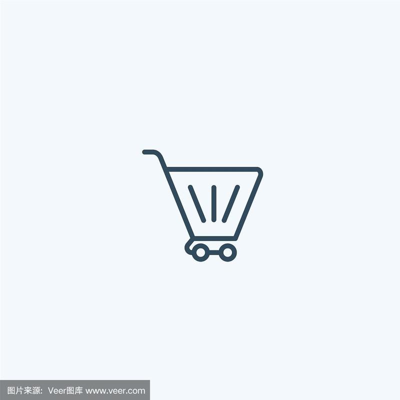 购物车图标.销售,购买,商店,市场,篮子,商业向量标志
